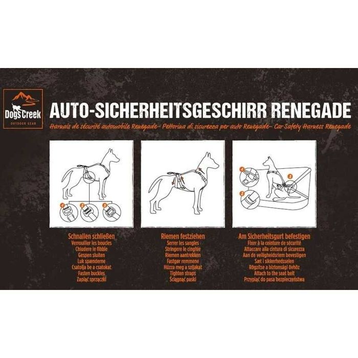 Dogs Creek samochodowe szelki bezpieczeństwa dla psa Renegade - XS