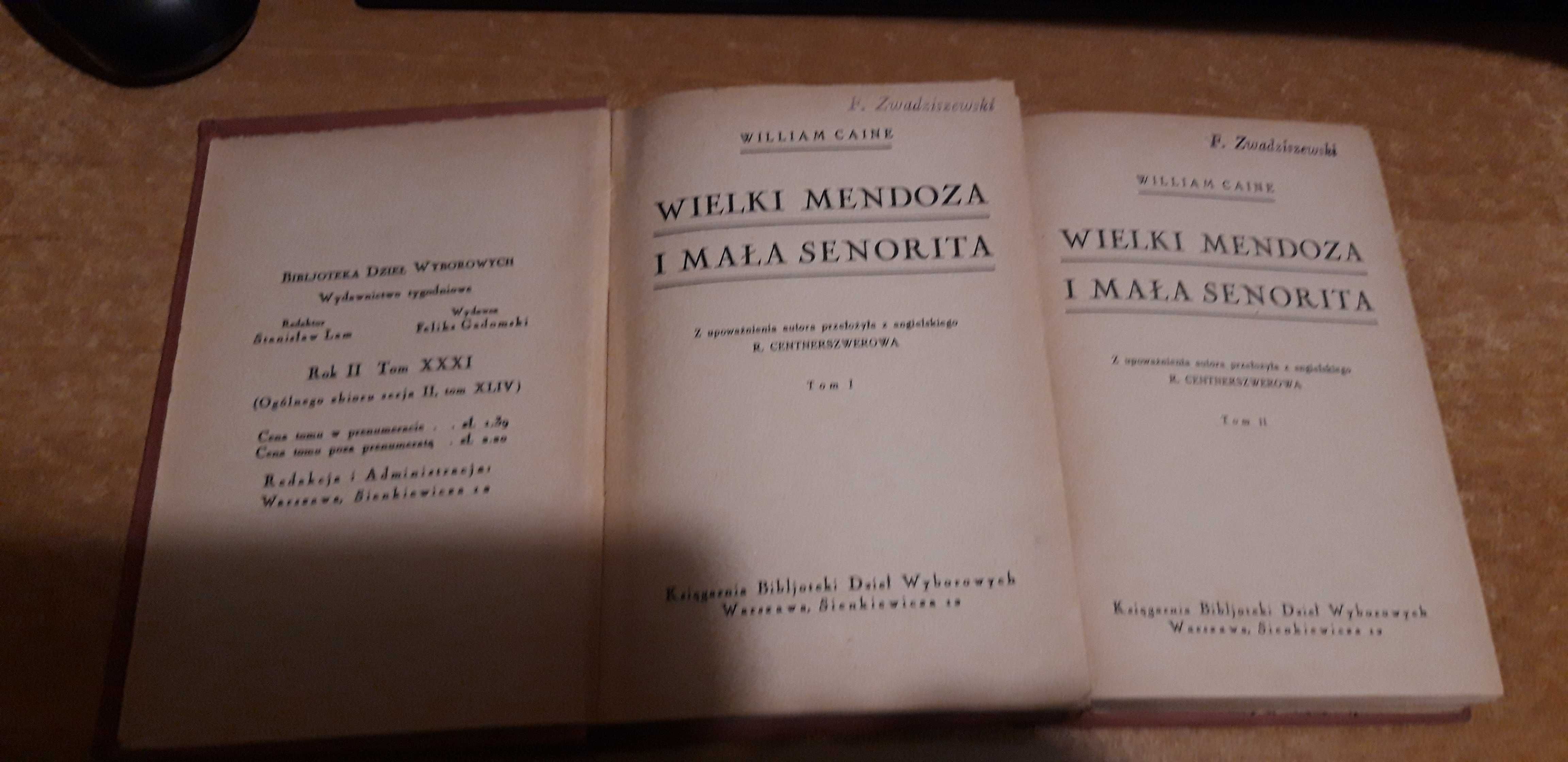 Wielki Mendoza i Mała Senorita,1-2 - W-wa 1926,opr.,bdb