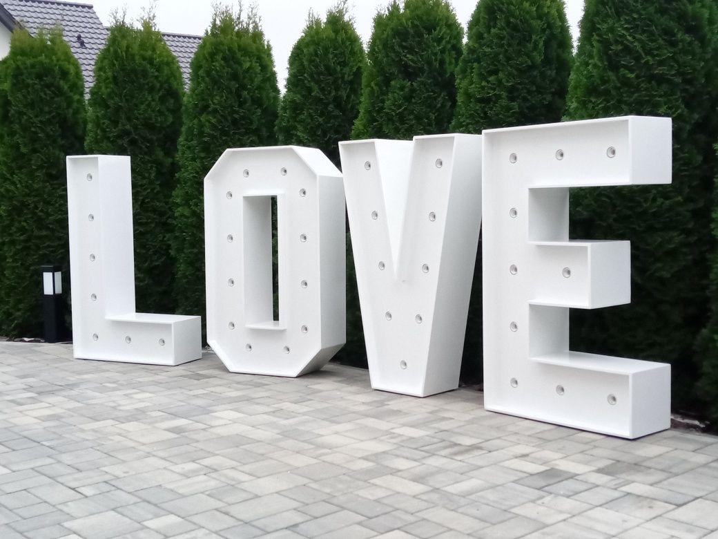 Napis LOVE,litery LED,cyfry LED,napis ozdobny