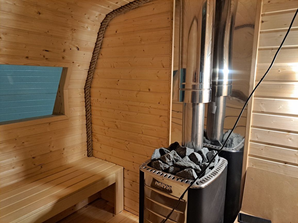 Sauna  do ogrodu, sauna, sauna mobilna z przyczepy kempingowej