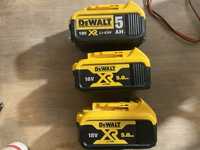 2 sztuki baterii dewalt 5Ah