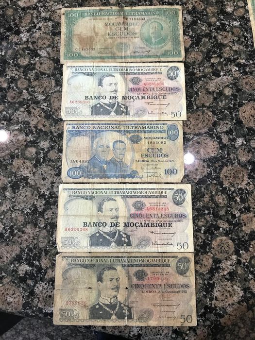 Notas de Moçambique varias Coleçao