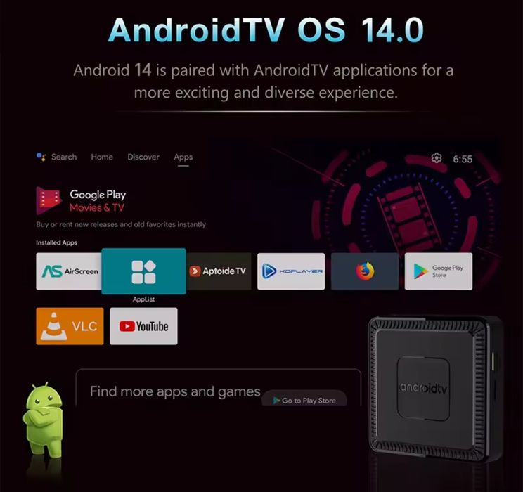Android TV приставка Q7 8/128, H313, Android 14