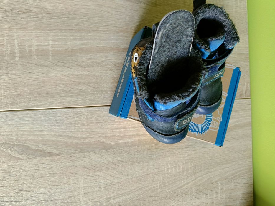 Skórzane kozaki DD.step rozm.22 dla.wkl. 14,5cm