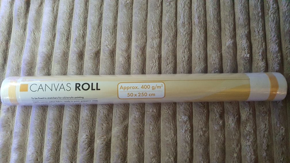 CANVAS ROLL Rolka płótna lnianego 50x250cm 400g/m² NOWA !