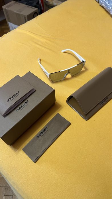 Okulary przeciwsłoneczne BURBERRY męskie BIAŁE unikat!!