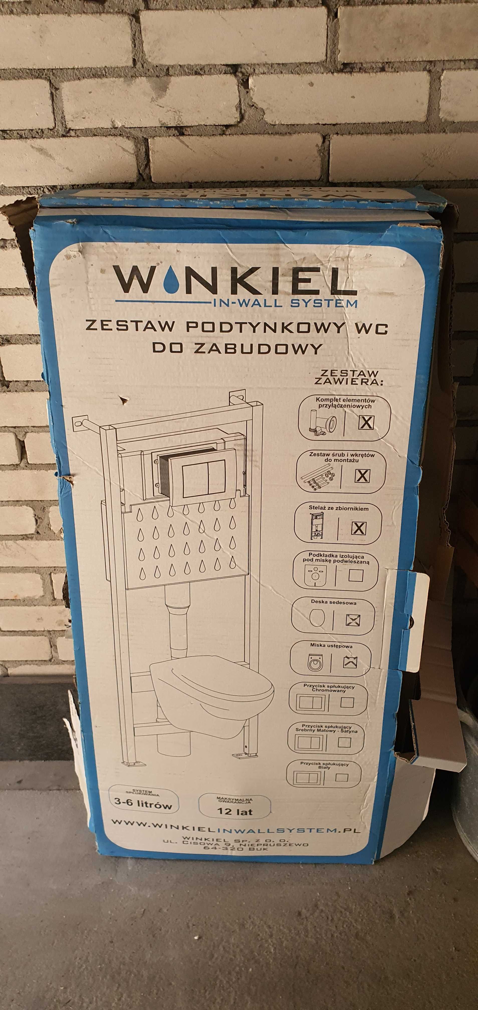 Stelaż podtynkowy wc Winkiel bez spłuczki