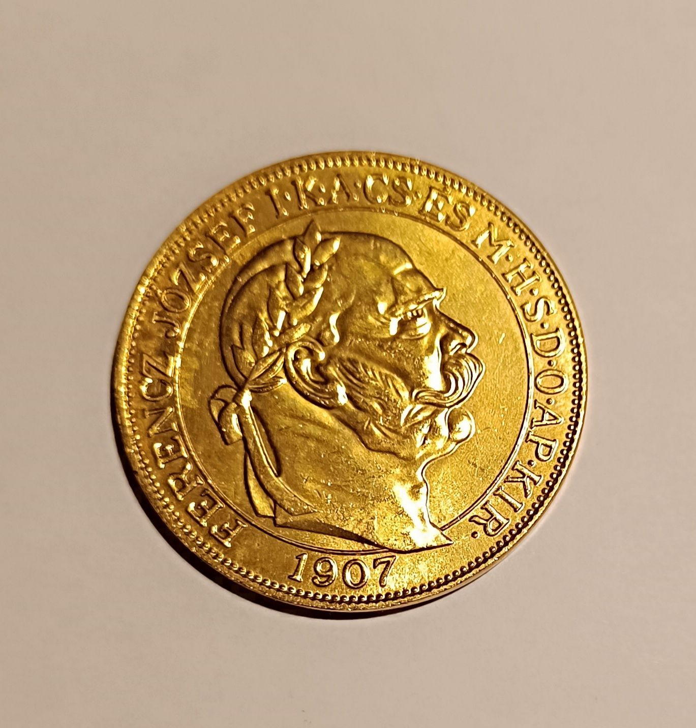 Moneta 100 koron - 40-lecie koronacji 1907r.