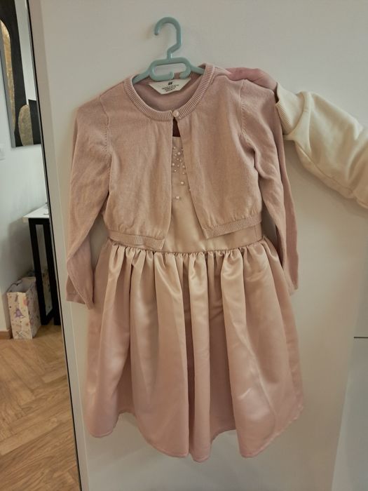 Święta! Sukienka suknia bolerko żakiet H&M ślub wesele przyjęcie różow