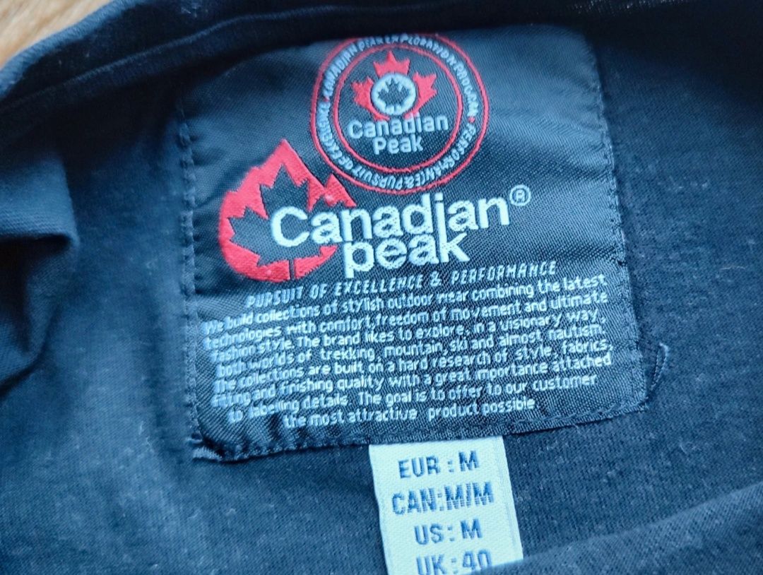 Męski czarny T-shirt koszulka Canadian Peak