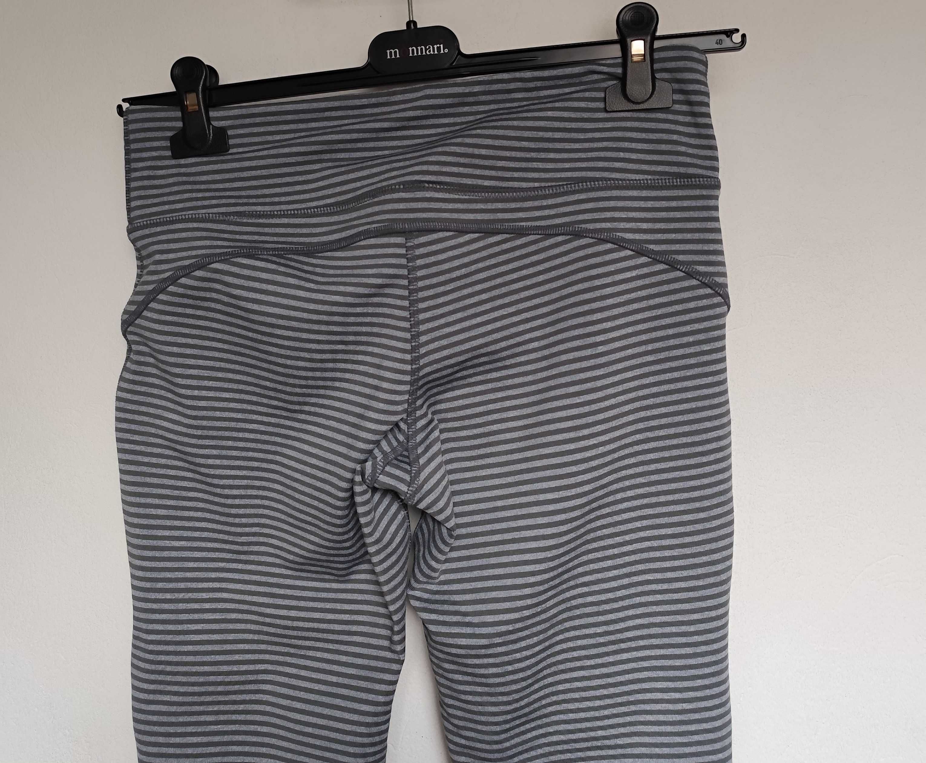 Rybaczki Legginsy sportowe krótkie 3/4 paski fitness elastyczne getry