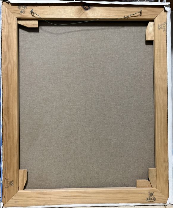 pintura contemporanea em óleo sobre tela “pescadores”