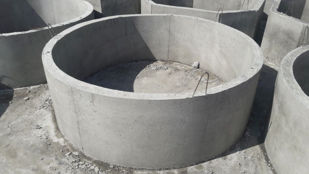 кольца бетоные, круги, квадрати для канализации, септик, выгребной ямы