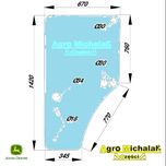 Szyba drzwi lewe John Deere 6420,6920,. 6130, 6800, 6410,