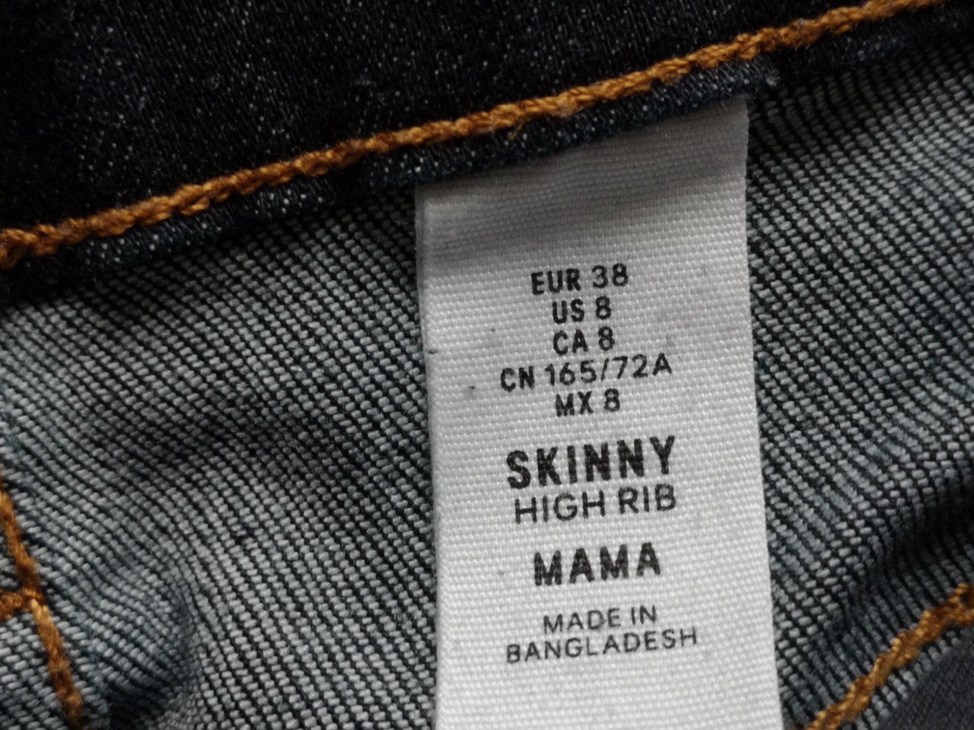 Jeansy ciążowe H&m Mama 38