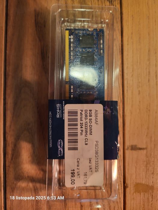 Pamięć RAM Patriot 8 GB