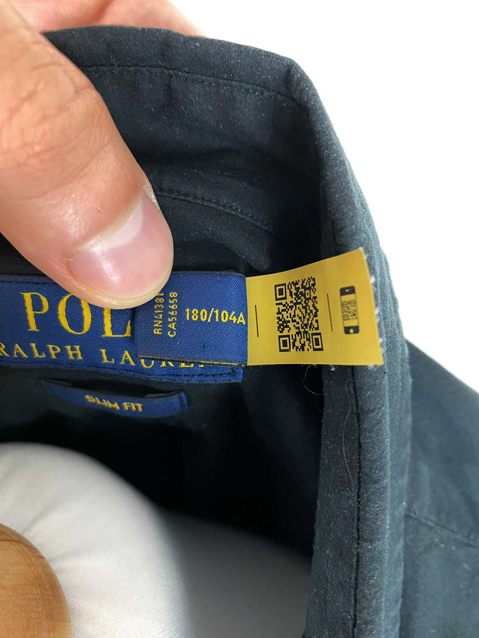 koszula polo ralph lauren krótki rękaw czarna nowa kolekcja qr kod