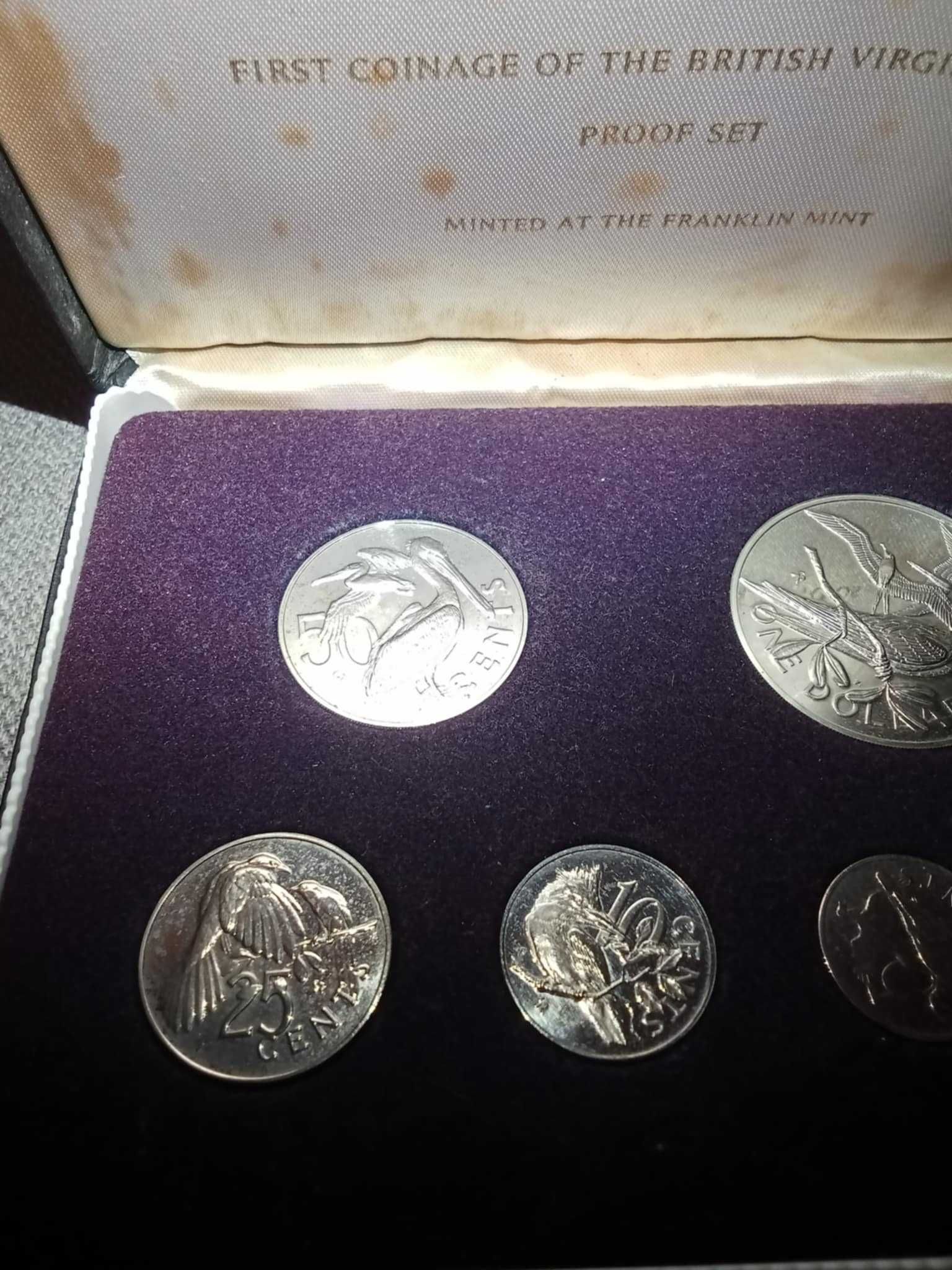 Set 6 Moedas Proof Ilhas Virgens Britânicas 1973