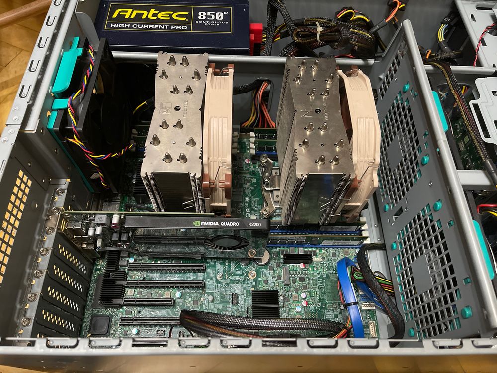 Сервер-робоча станція на 2-х Xeon e5-2697v4, Intel s2600cw, 32Gb ecc