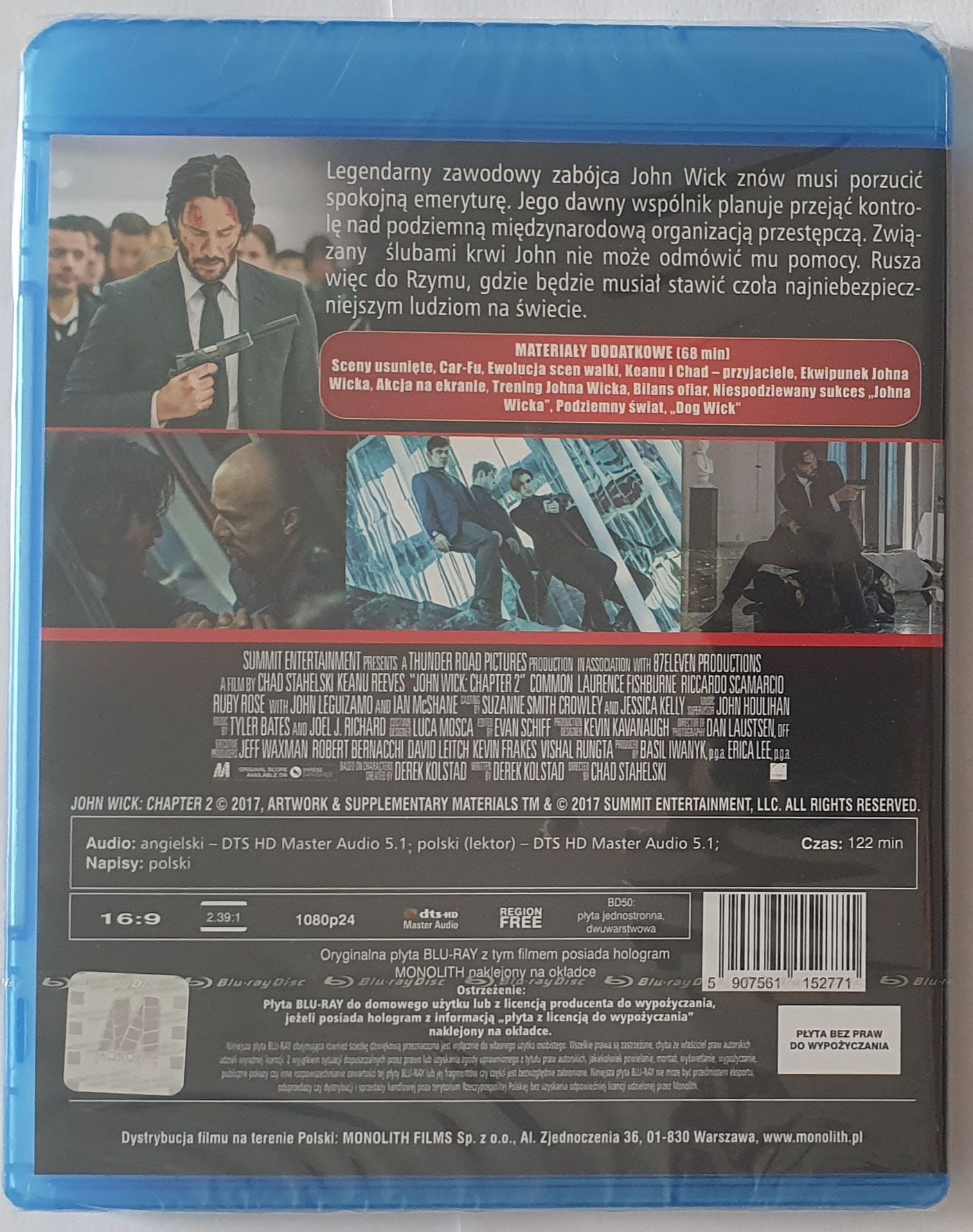 "Millennium 2" / "John Wick 2" 2x Blu-Ray lektor I napisy PL
