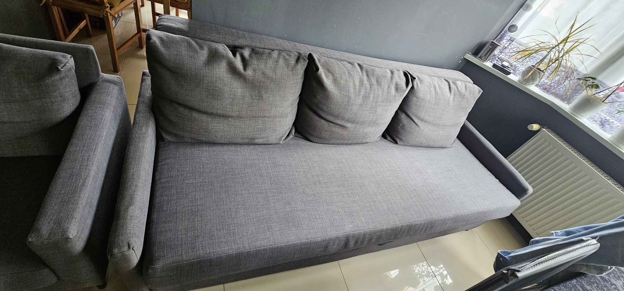 Sofa IKEA FRIHETEN z funkcja spania + 2 fotele komplet  KIVIK EKTORP