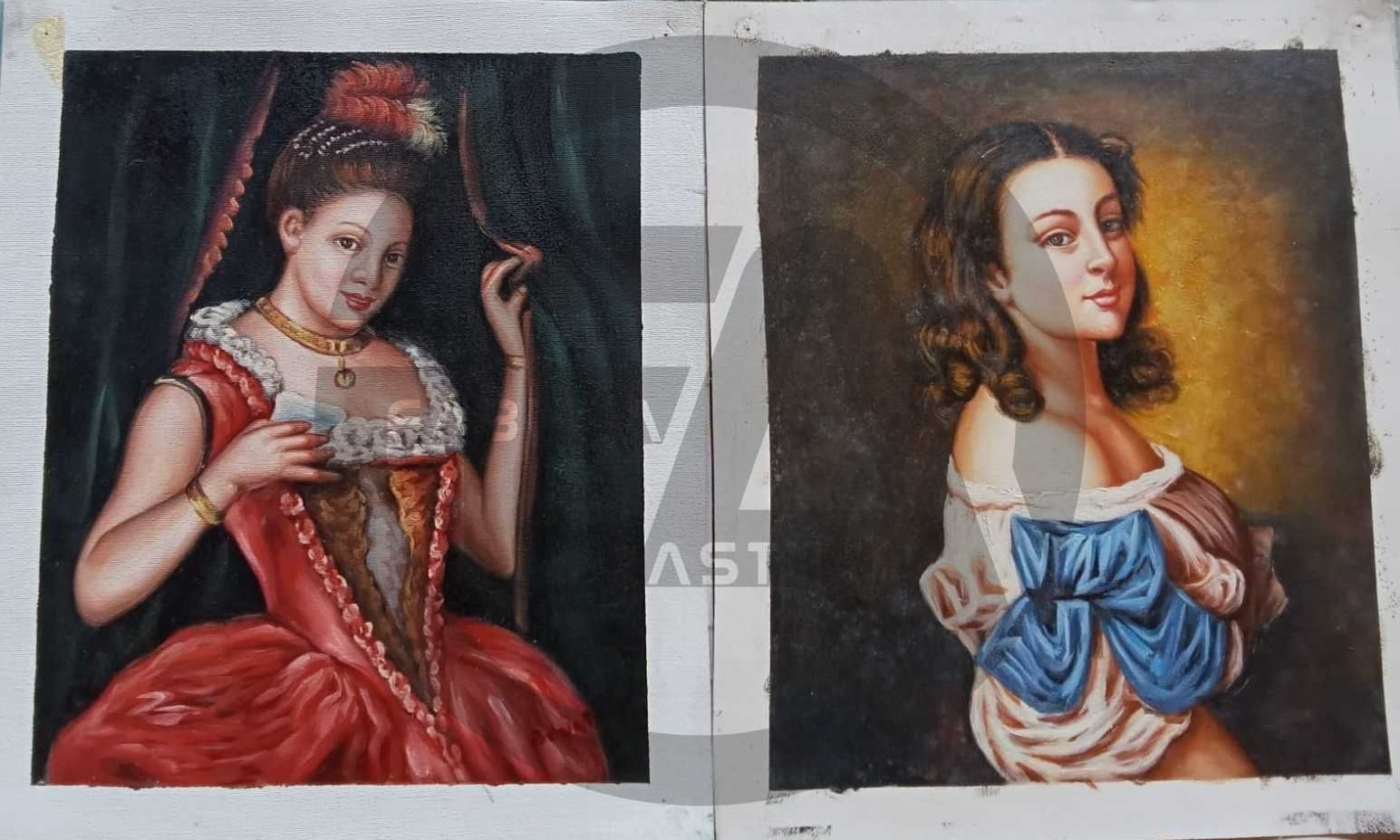 Telas pintadas à mão a óleo