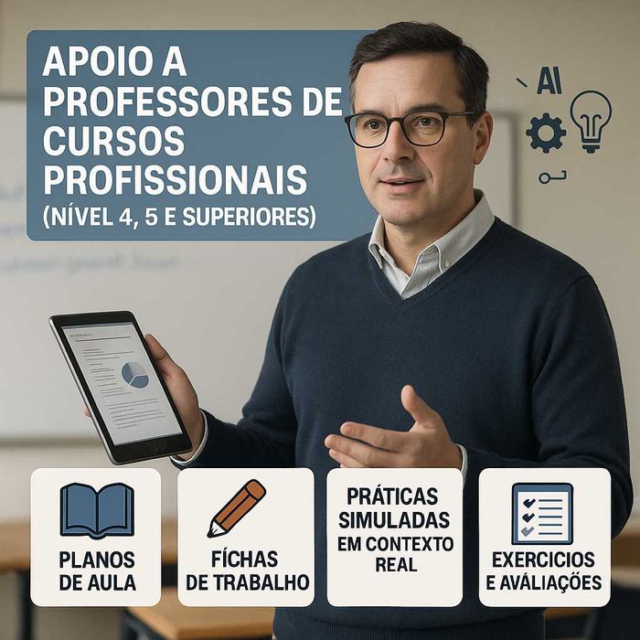 Apoio a Professores de Cursos Profissionais (Nível 4, 5 e Superiores)