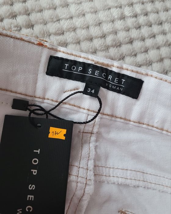 Nowe spodnie jeansy dżinsy damskie z wysokim stanem 99% bawełna XS