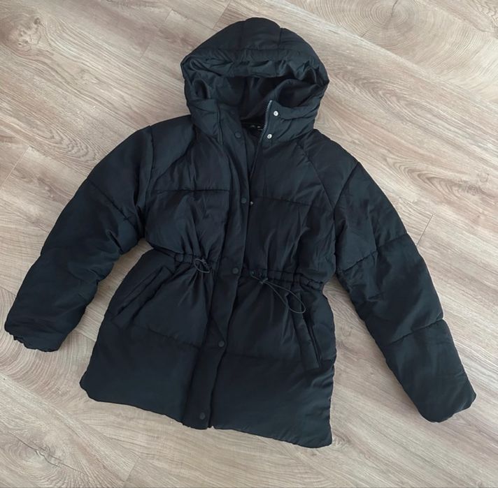 Kurtka modna ciepła H&M dłuższa kaptur