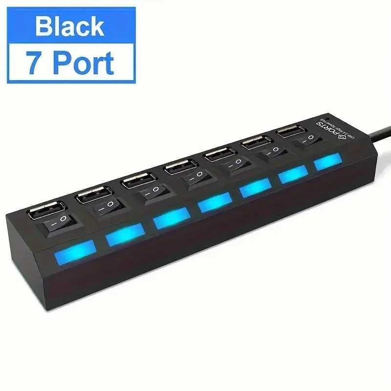 Hub universal USB de 7 Portas - Muito Prática