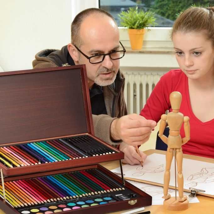 Etui do malowania deluxe dla dorosłych kredki zestaw z walizką