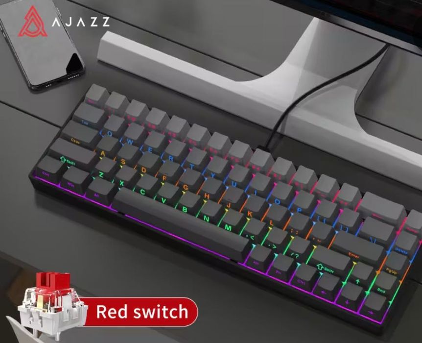 Ajazz AK680 Black-Gray (Red Switch, RGB)
