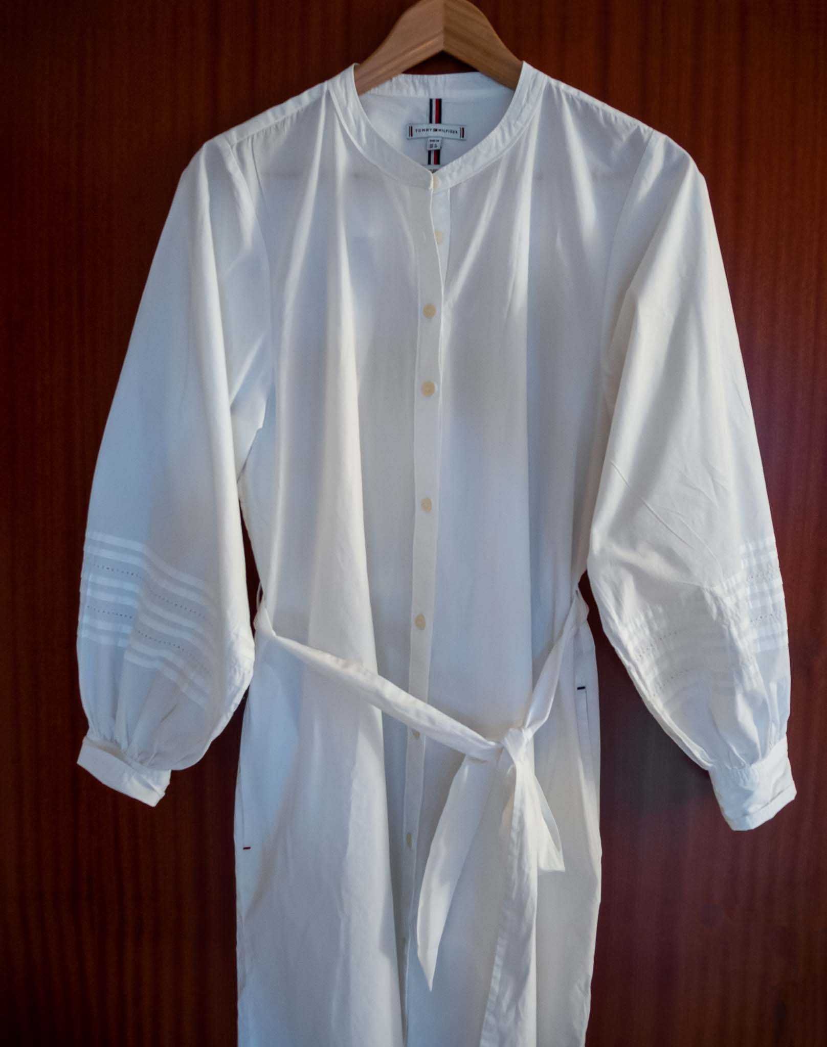sukienka koszulowa biała Tommy Hilfiger