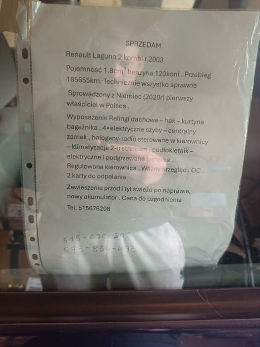 Reno Laguna BEZ WKLADU finansowego