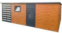 Schowek Domek Ogrodowy 5X3,5M + Wiata 1,5M Drzwi Okno Dach Spad Id783