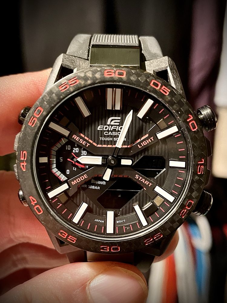 Zegarek CASIO ECB-2000 solar carbon bluetooth