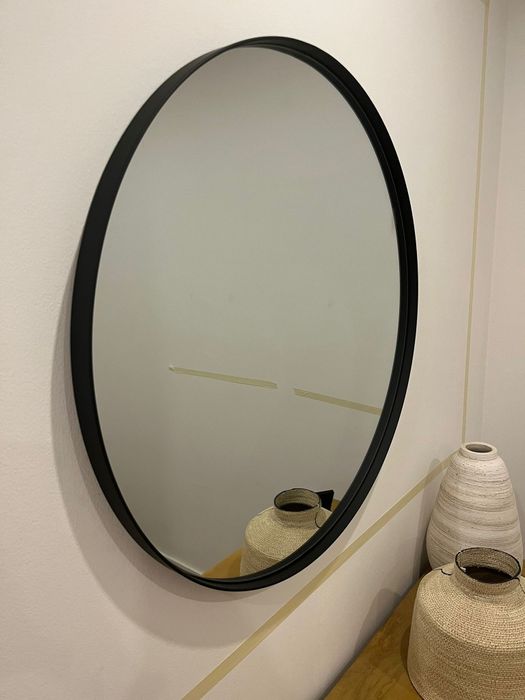 Espelho redondo preto 70cm