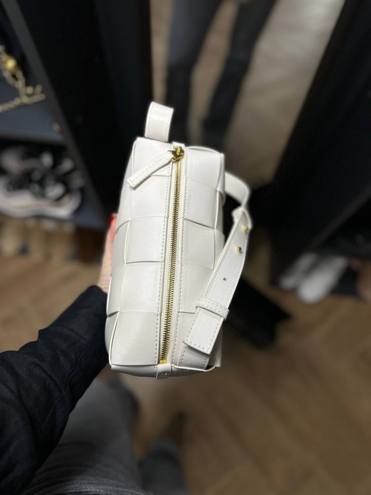 Сумка bottega veneta біла комплект