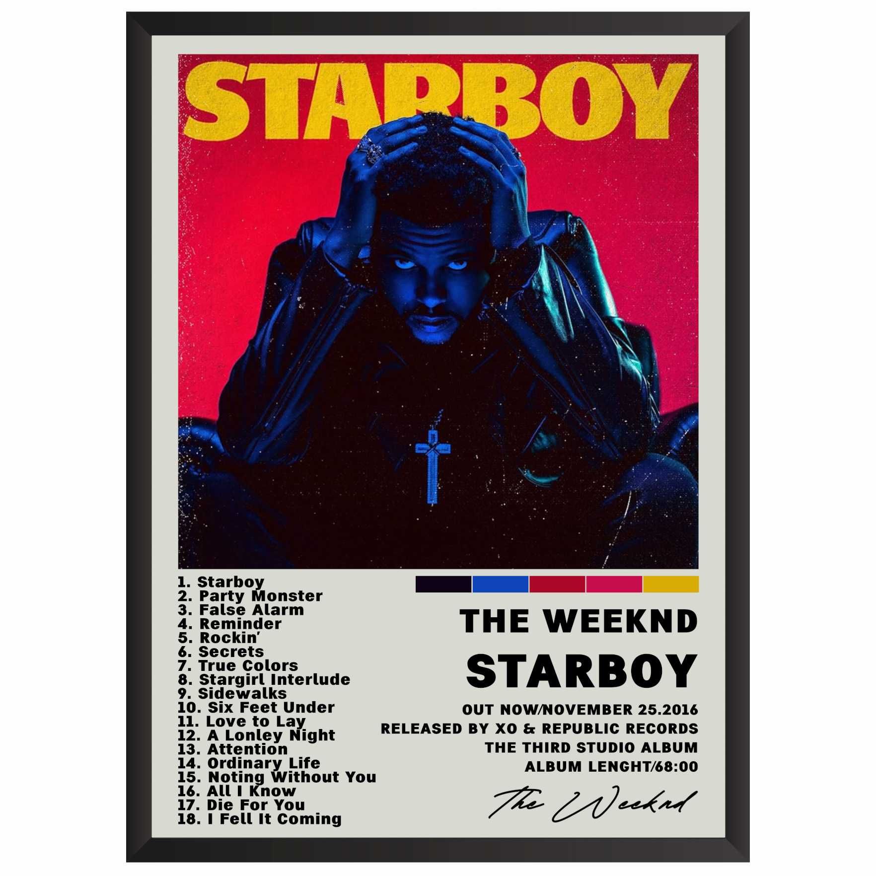 The Weeknd Starboy Plakat Obraz z albumem prezent