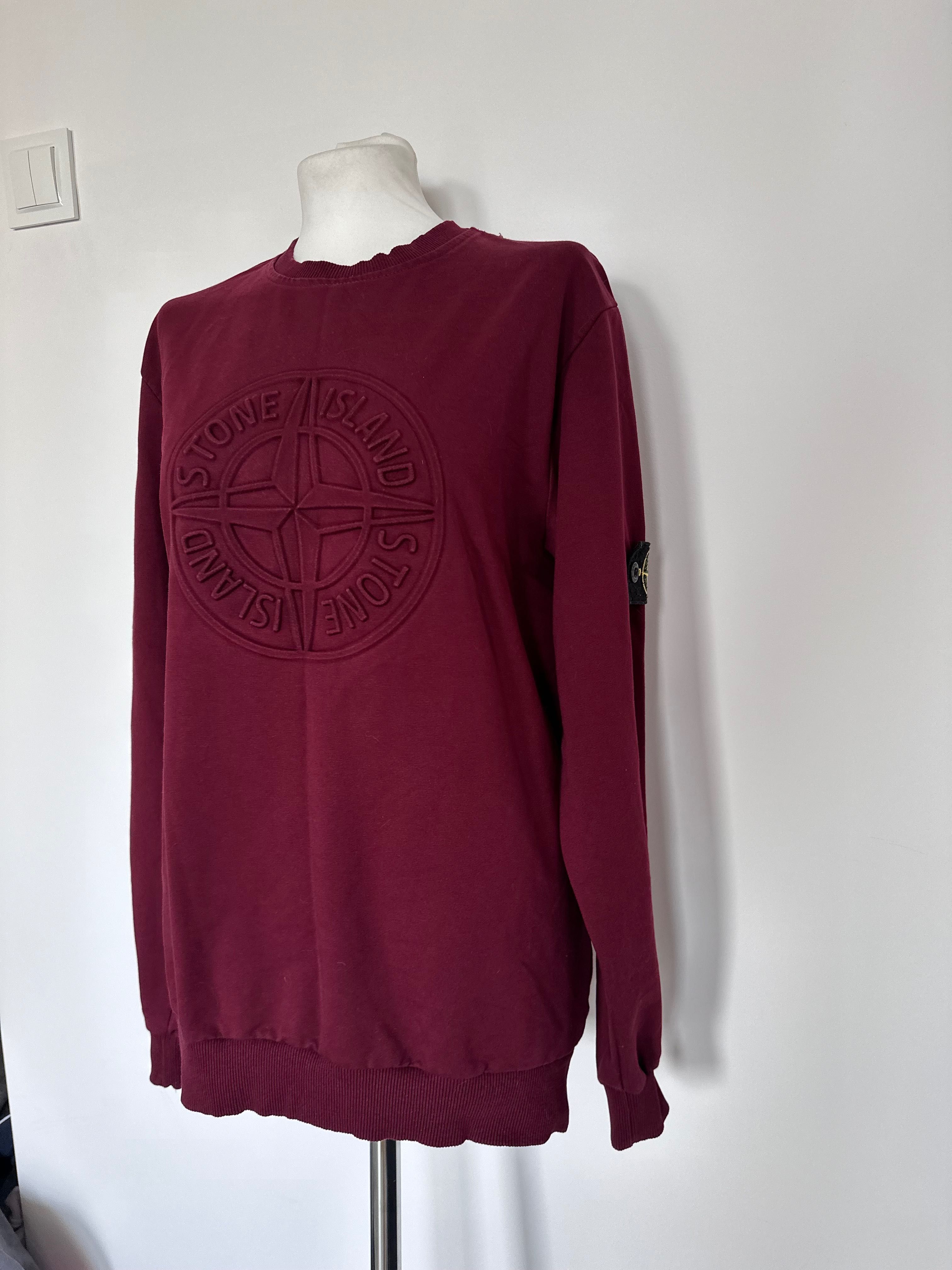 Stone island bordowa bluza