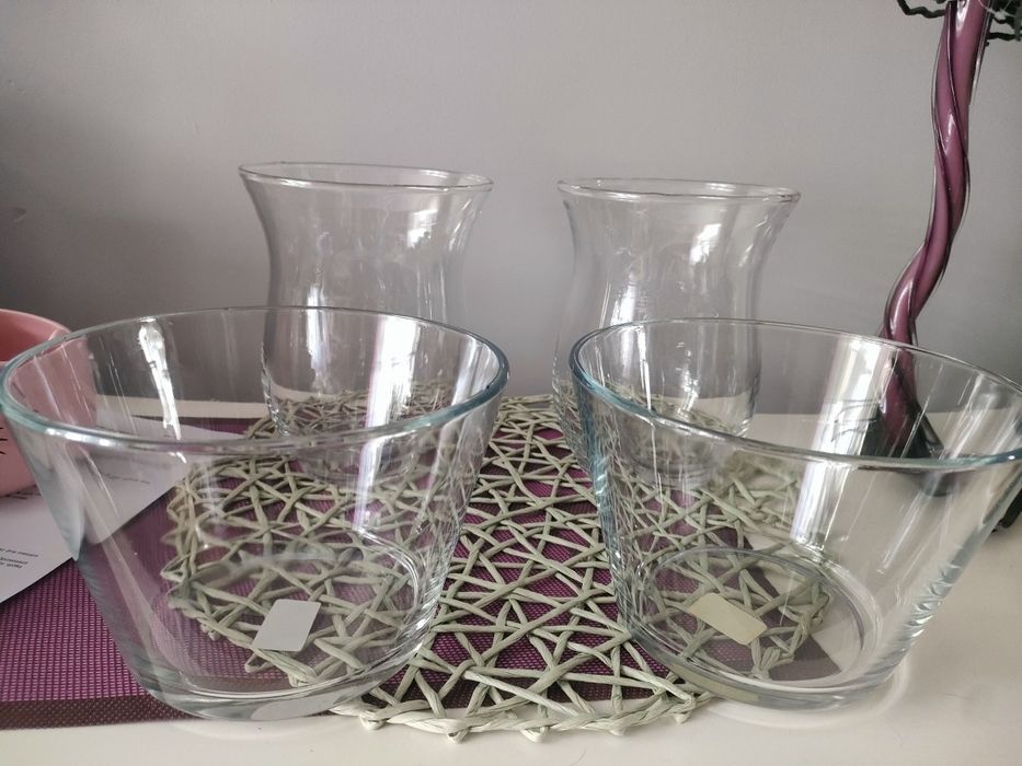 stylowy szklany lampion, świecznik, wazon