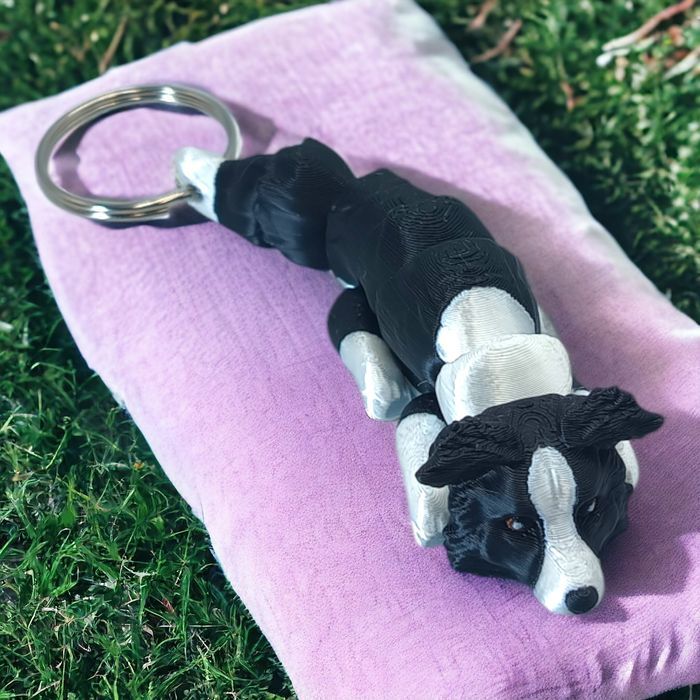 Ruchomy Brelok - Pies Border Collie Baby,  Breloczek, Brelok 71W1