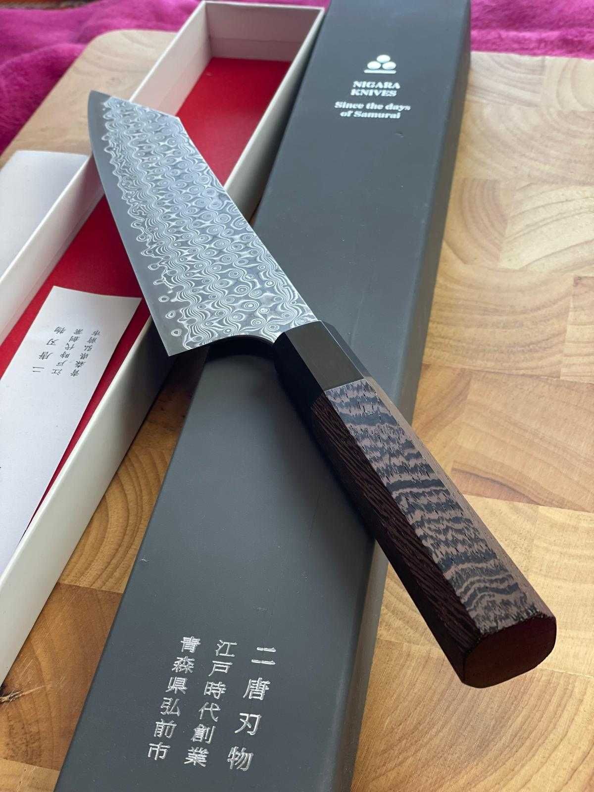 Nóż kuchenny Nigara Kiritsuke SG2 Damascus 210mm (8.3") Nóż Japoński