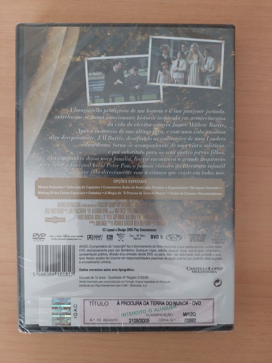 DVD Novo e Selado - À Procura do Terra do Nunca