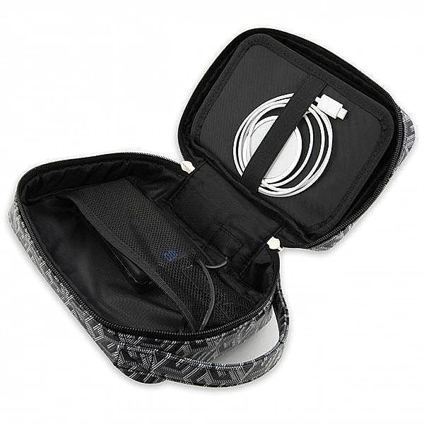 Torba organizer Guess GCube Stripes - czarna