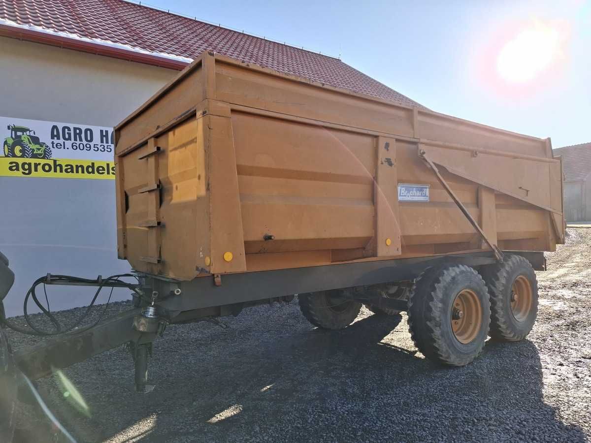 PIĘKNA PRZYCZEPA ROLNICZA skorupowa Brochard 12 ton, czysta i prosta