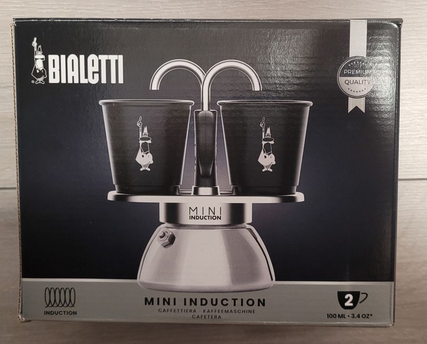 NOWA Kawiarka Bialetti Mini Express + filiżanki