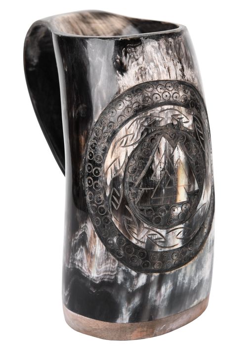 Kubek Z Rogiem, Kufel Do Piwa   Valknut Nr 1 Bm