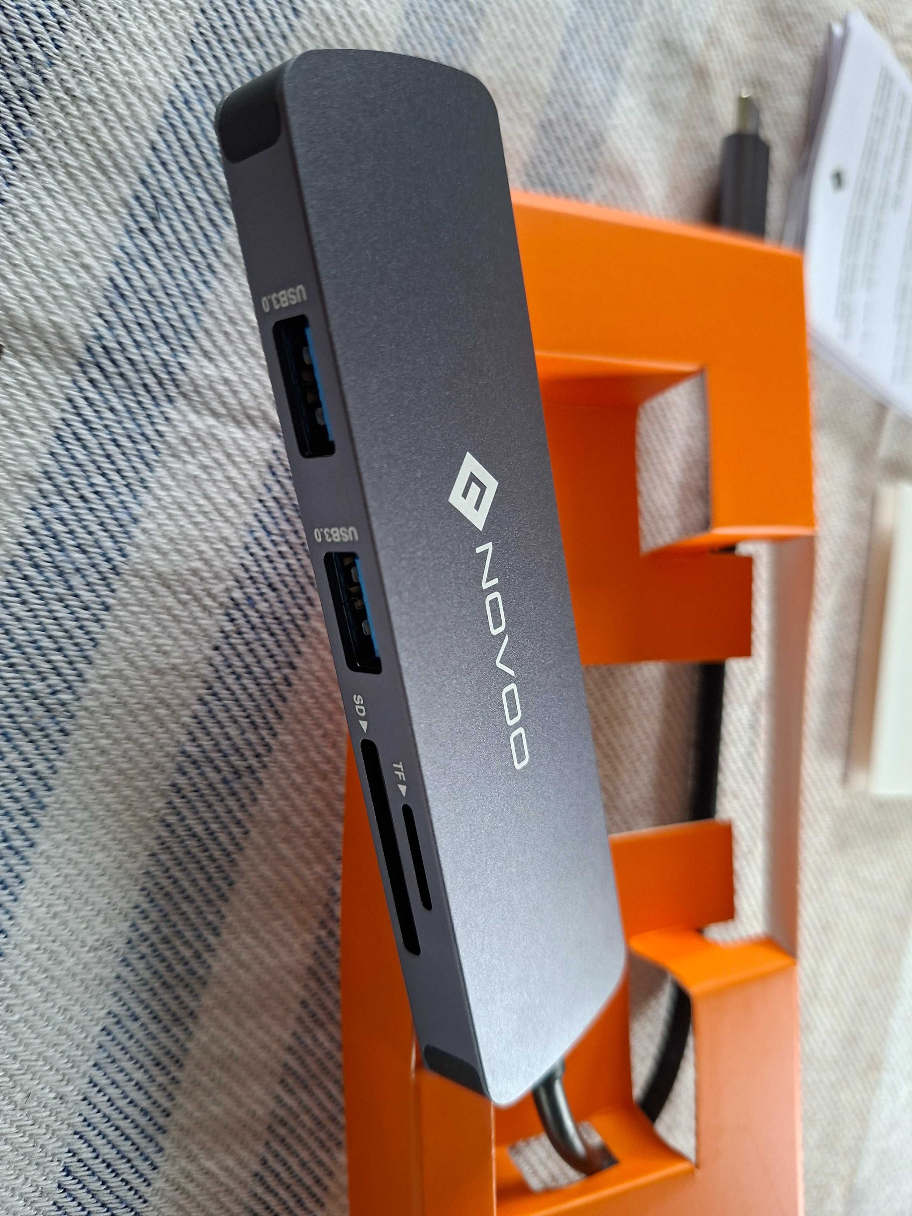 Novoo R5 HUB USB-C 5w1 HDMI 4K 3x USB 3.0 czytnik SD