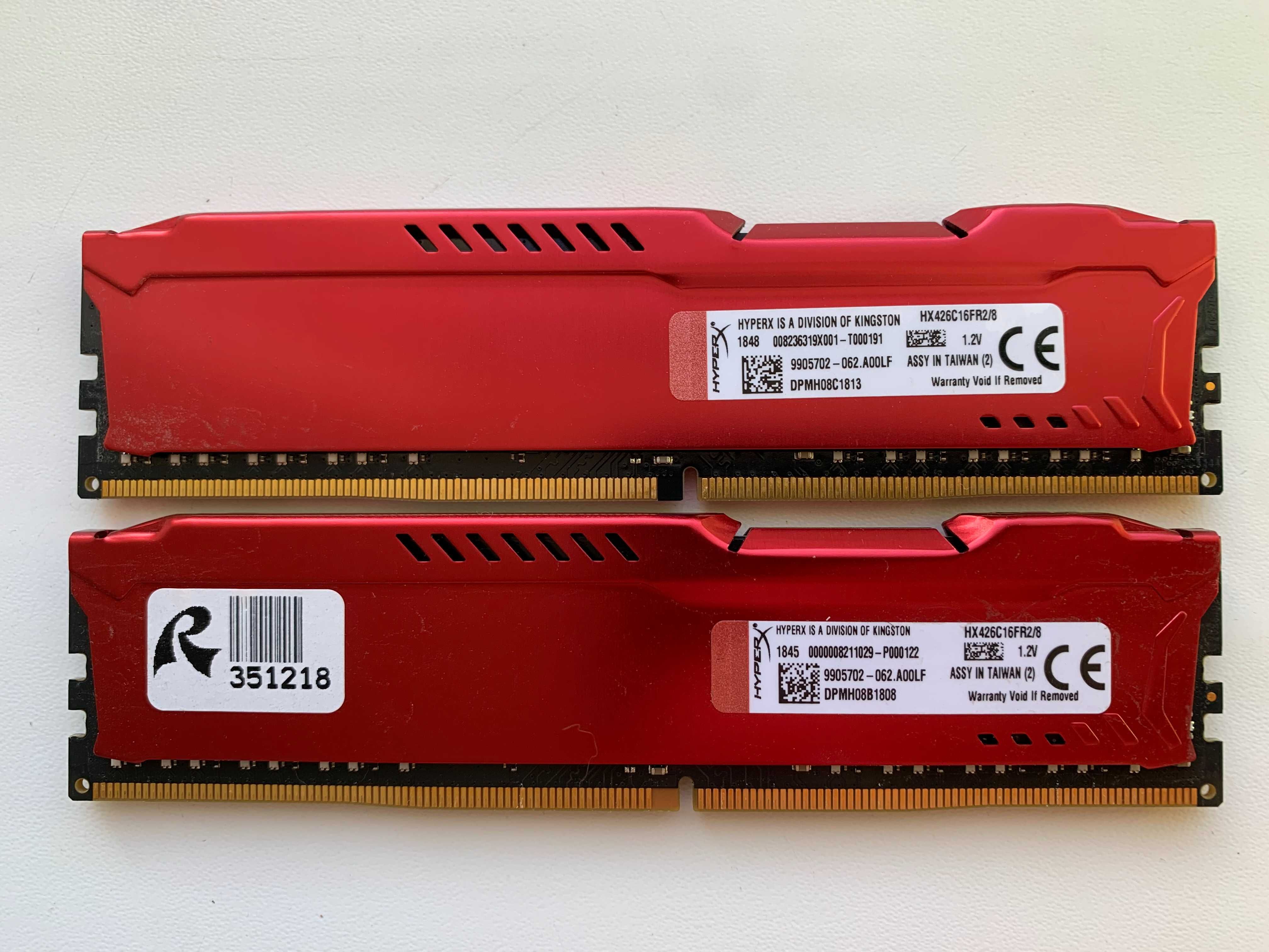 Оперативна пам'ять HyperX DDR4-2400 16GB 2x8 Fury HX426C16FR2/8